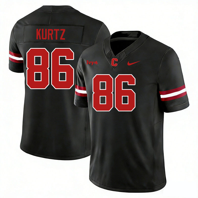 Cornell Big Red #86 Ryder Kurtz College Football Jerseys,Uniforms Stitched-Black